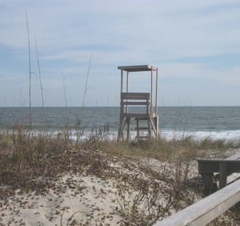 Lifegaurd's tower at Carolina Beach, NC